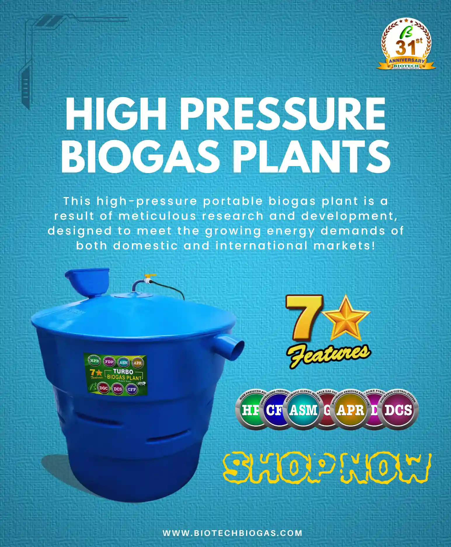 High Pressure Biogas Plant